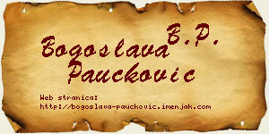 Bogoslava Paučković vizit kartica